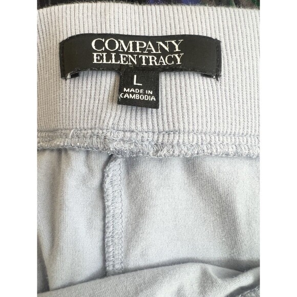 Ellen Tracy Company Linen Skort Tennis Skirts Chambray Blue Pockets Size Large - Picture 5 of 5